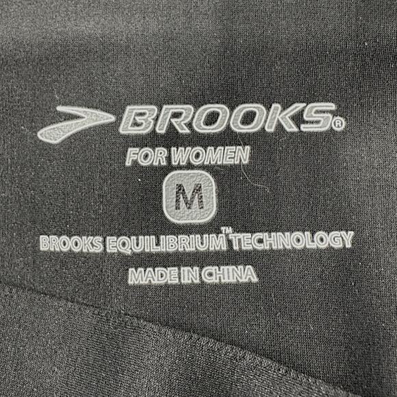 Brooks | M | Women's Black w/ Silver Reflective Stripe Equilibrium Running Tight - Picture 3 of 6